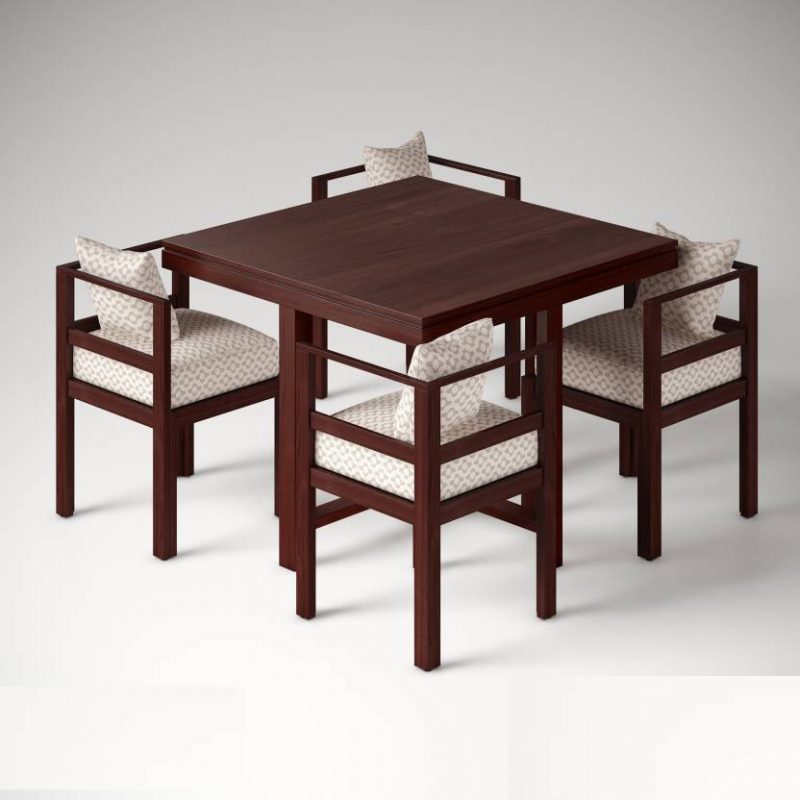 Bayne 4 Seater Sheesham Dining Set - Image 2