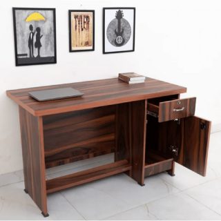 Bella Study Table with Drawers in Walnut Colour