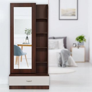 Heartley Engineerwood Dressing Table - White+Walnut