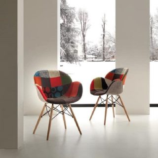 Stylist Arm Chair with Patchwork