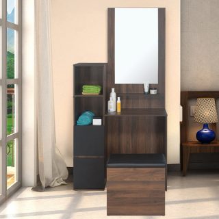 Tolix Dresser with Stool (Brown)
