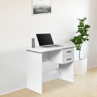 Delco White Study Table with Drawers