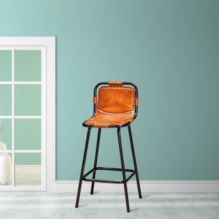 Factory Bar Stool in Leather