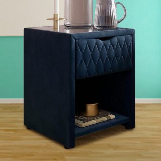 Grove 1 Drawer Bedside Table - Blue
