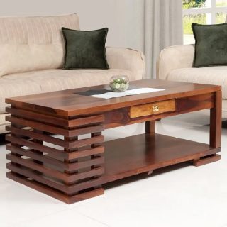 Halbur Solidwood Coffee Table-Walnut