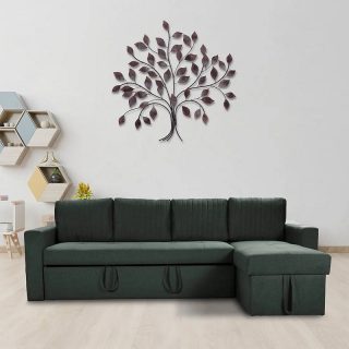 Herman 3 Seater Lounger Sofa Cum Bed - Dark Gray