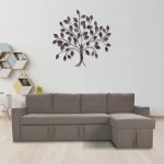 Herman 3 Seater Lounger Sofa Cum Bed - Light Gray