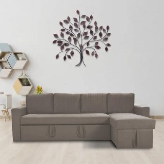 Herman 3 Seater Lounger Sofa Cum Bed - Light Gray