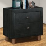 Knox Velvet Bedside Table - Grey