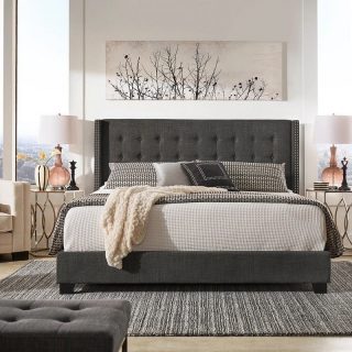 Milano Upholstered Fabric Double Bed