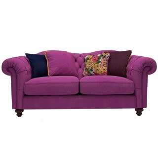 Semi Chester 3 Seater Sofa (Pink)