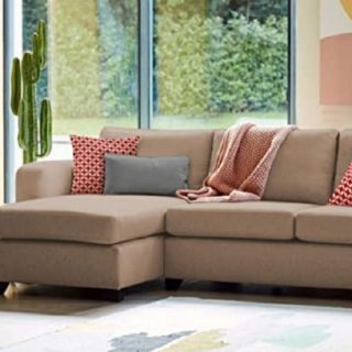 Odell 5 Seater Corner Sofa Left Hand Side (Beige)