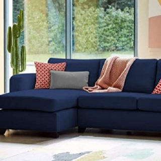 Odell 5 Seater Corner Sofa Left Hand Side (Blue)
