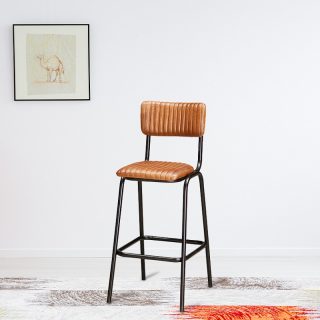 School Bar Stool in Leather