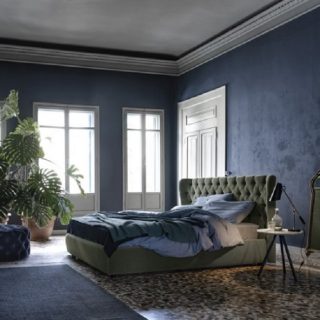 Selene Storage bed with tufted headboard